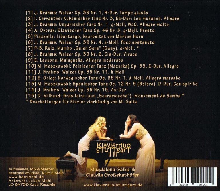 CD Tänze aus aller Welt Klavierduo Stuttgart